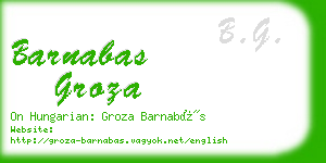 barnabas groza business card